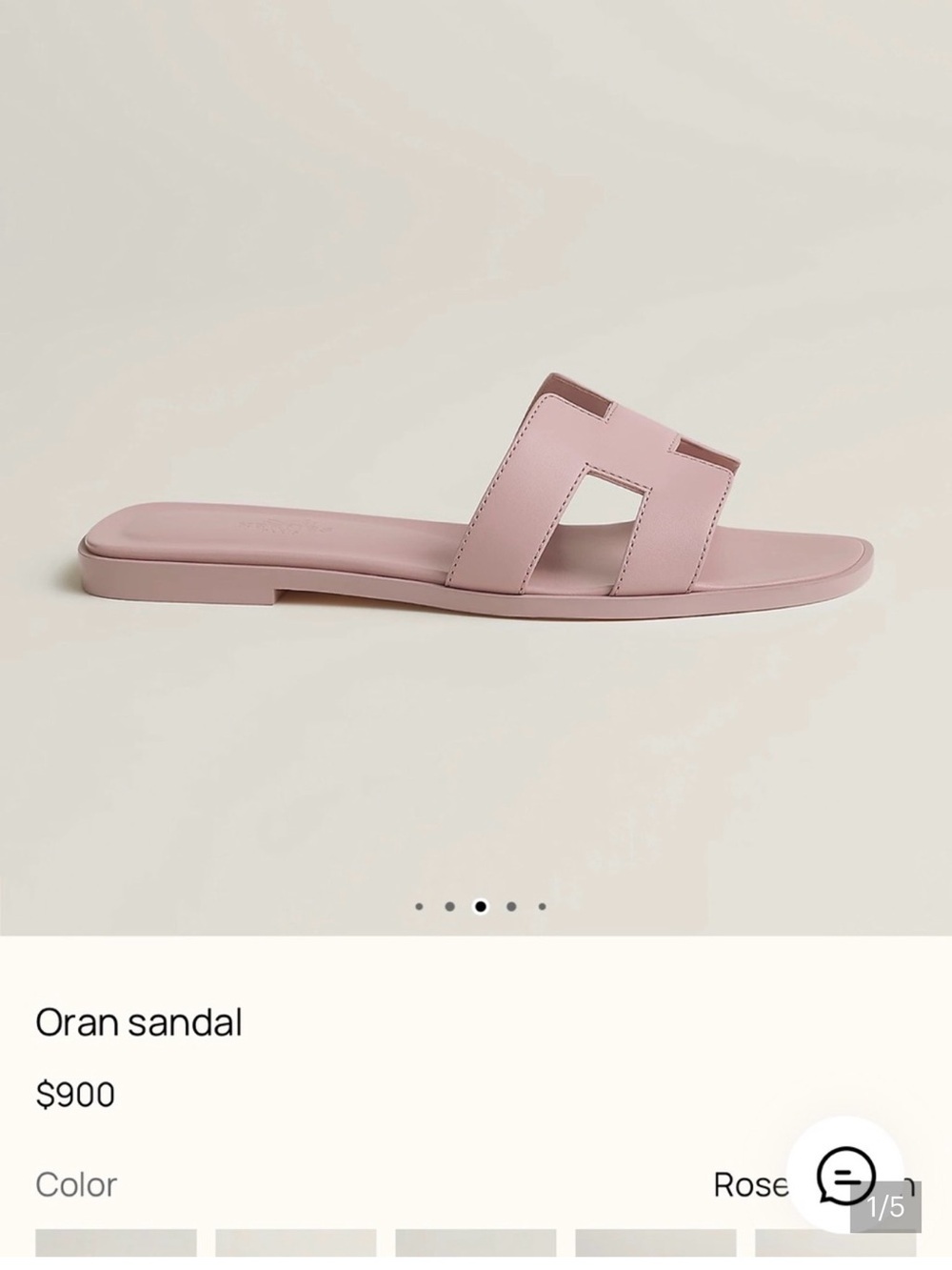Hermes Oran Sandal Rose Pink suede - Picture 6 of 15